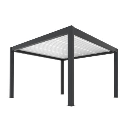 PERGOLA BIOCLIMATICA SUMMER GRIGIA 4X4 AUTOPORTANTE MOTORIZZATA + LED