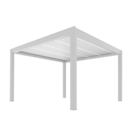 PERGOLA BIOCLIMATICA SUMMER BIANCA 4X4 AUTOPORTANTE MOTORIZZATA + LED