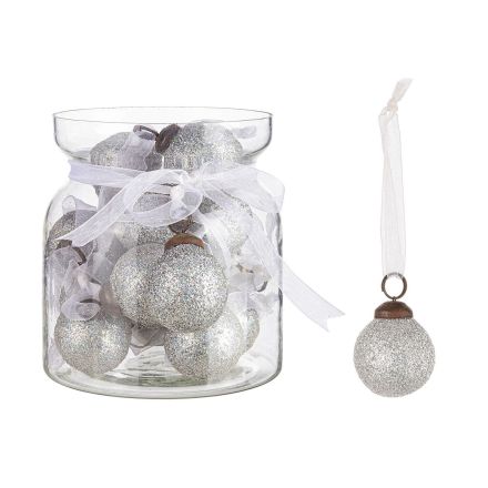 MINI PALLINA ARGENTO CON FIOCCO 2,5xH2,5CM