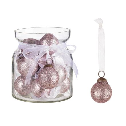 MINI PALLINA ROSA CON FIOCCO 2,5xH2,5CM