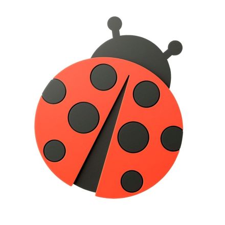 Sottopentola magnetico in silicone a forma di coccinella, 16,6 x 14 x 0,8 cm