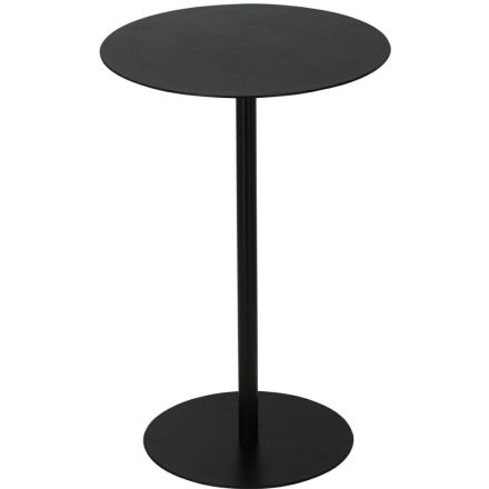 Tavolino rotondo decorativo in metallo, 35 x 53 cm, nero