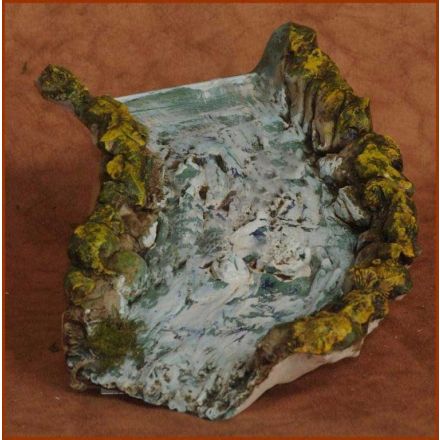 CASCATA CURVA DX PER PRESEPE 27,5X14X4CM