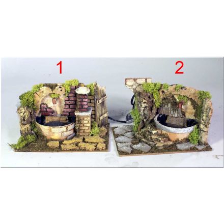 FONTANA CON POMPA 20X14X12CM MODELLO ASSORTITO