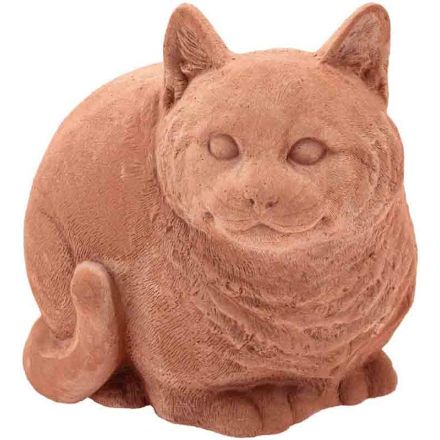 GATTO GRASSO IN TERRACOTTA CM.17