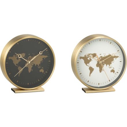 Orologio Carta Geografica 15x4.3x15.6 cm Nero/Oro Modello Assortito