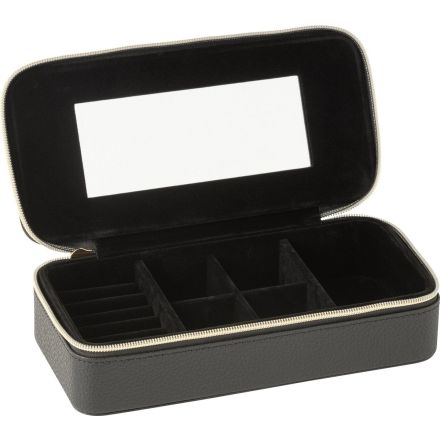 Portagioie Rettangolare con Specchio 24x11.5x6 cm Nero