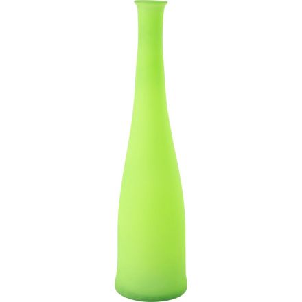 Vaso a forma di bottiglia in vetro 18X18X80cm Verde Neon