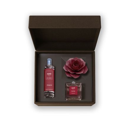 MUHA Confezione Rosa 100 ml + Spray 100 ml Melograno