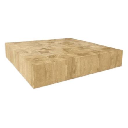 Hoyat Billot/Tagliere in frassino “bois debout”, 44x44x8 cm, legno naturale