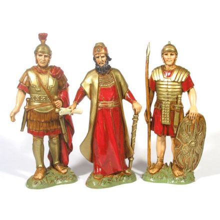 LE ROI HÉRODE ET 2 SOLDATS ROMAINS 12CM