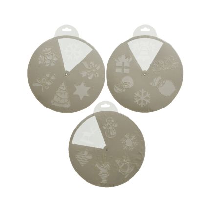 STENCILS NATALIZI PER DECORAZIONI ALLA FINESTRA MODELLO ASSORTITO