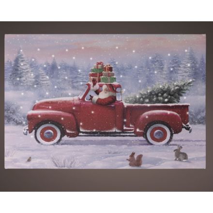 Tela natalizia a LED, altezza 38 cm, luce bianco freddo.