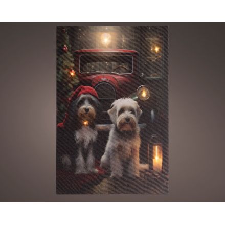 Tela natalizia a LED, altezza 58 cm, con luce bianco caldo.