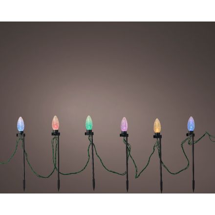 Catena luminosa 20 LED da 9,5 metri con lampadine da 3,4 cm, 11 giochi di luce multicolore.