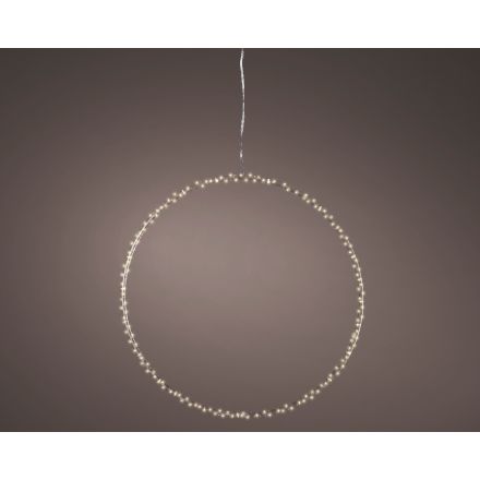 Cornice luminosa 160 LED, diametro 75 cm, luce bianco caldo.