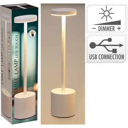 Lampada a LED con alimentazione USB, 8x34 cm, colore bianco