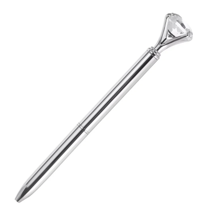 PENNA A SFERA CON DIAMANTE, 18,5 CM