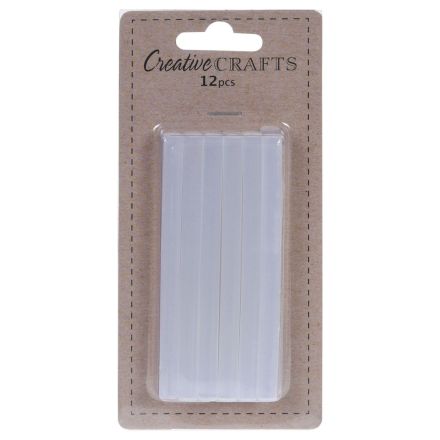 Stick colla a caldo per pistola, D 0,7 x 10 cm, trasparente (12 pezzi)