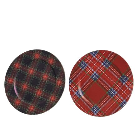 1 PIATTO QUADRETTATO D33CM MODELLO ASSORTITO