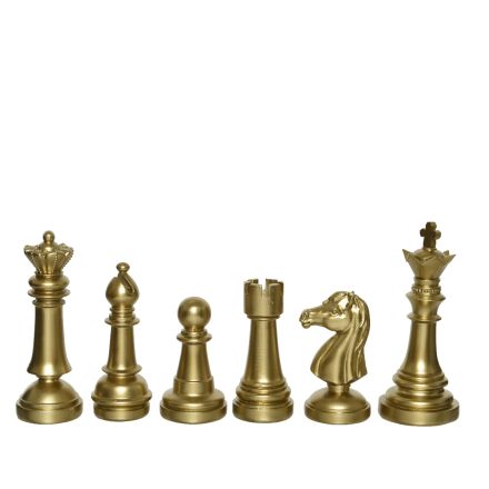 6 SCACCHI ASSORTITI H18,5CM ORO