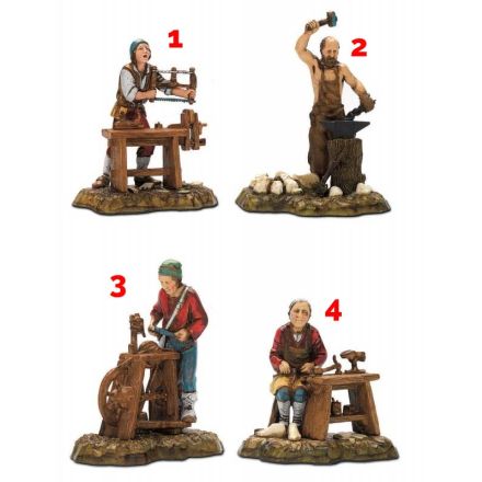 1 Statuina Mestieri 4 soggetti cm 10 modello a scelta