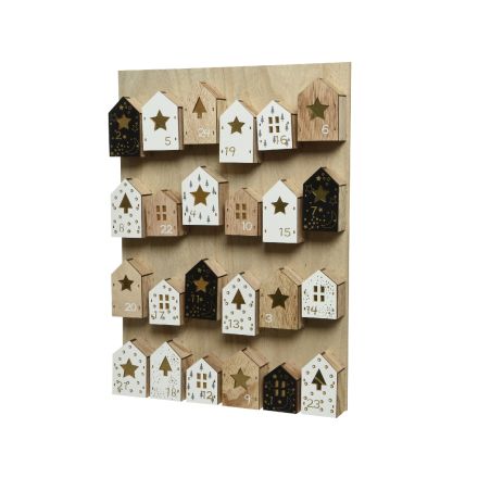CALENDARIO DELL' AVVENTO NATALIZIO 33X45 IN LEGNO
