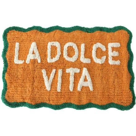Tappeto da Bagno "La Dolce Vita" in Cotone 50x81 cm Multicolore