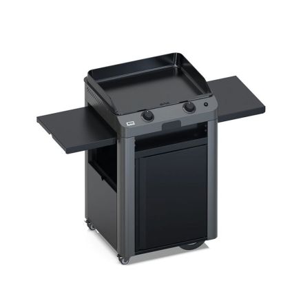 ENO Plancha a Gas Fusion 60 con Carrello, 60 cm, Grigio Cargo