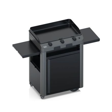 ENO Plancha a Gas Fusion 75 con Carrello, 75 cm, Grigio Cargo