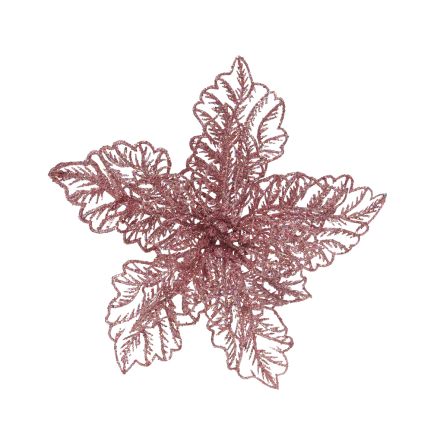 POINSETTIA GLITZ MIT CLIP 23X10C
