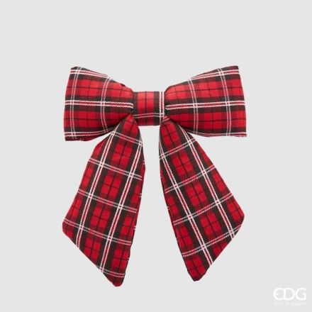 Fiocco Lino Tartan 22X26 Bianco/Rosso