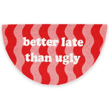Fisura Zerbino “Better late than ugly” 70x40 cm - rosa/rosso
