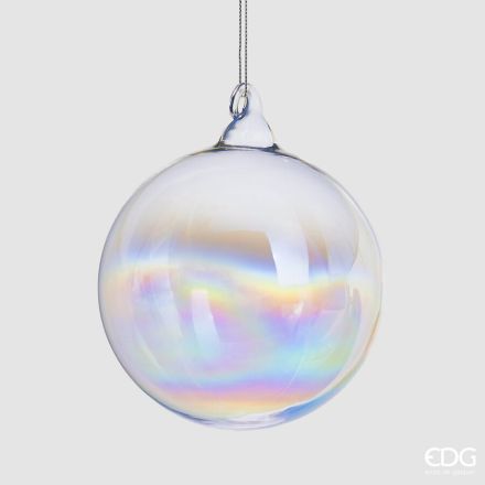 PALLINA IN VETRO IRIDESCENTE 12CM