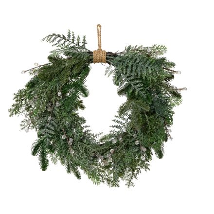 Corona con Cubetti di Ghiaccio Verde/Bianca D.56 cm