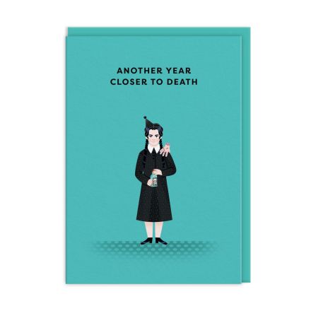 Ohh Deer Biglietto di auguri "Wednesday Addams" A6, acqua