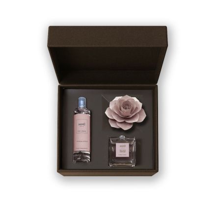 MUHA Confezione Rosa 100ml + Spray 100 ml Ambra Antica