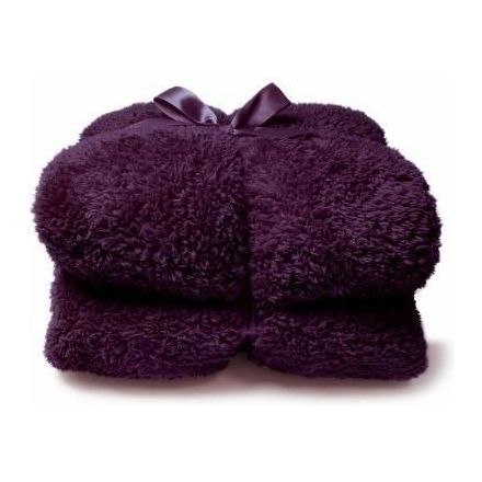 Coperta Teddy 150x200cm Viola Scuro