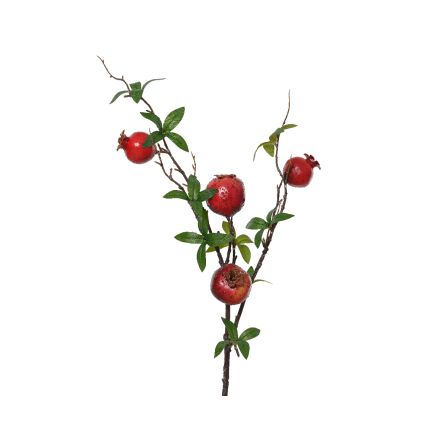 Ramo Melograno con Foglie Rosse H.68 cm