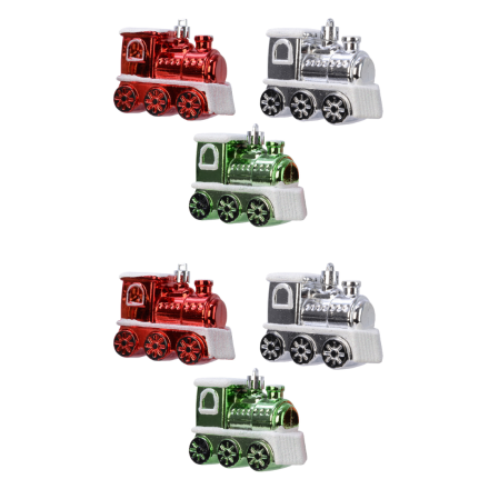 OFFERTA 6 TRENI CON GLITTER DA APPENDERE H.6 MODELLO ASSORTITO