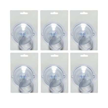 OFFERTA 6 VENTOSE D.8,50CM TRASPARENTE PER LUCI DI NATALE