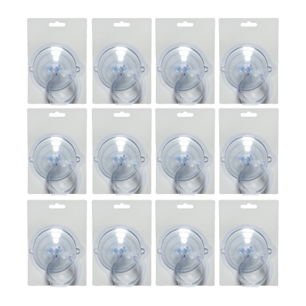 OFFERTA 12 VENTOSE D.8,50CM TRASPARENTE PER LUCI DI NATALE