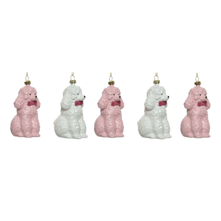 OFFERTA 5 CANI APPENDIBILI BIANCO/ROSA H.12 MODELLO ASSORTITO