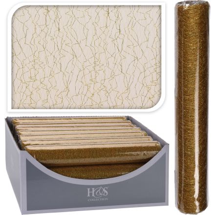 ROTOLO CARTA REGALO IN TESSUTO 28X500CM ORO