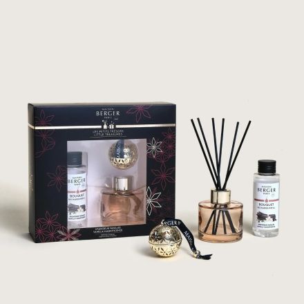 Maison Berger Paris Box Regalo "Pomelis – Petits Trésors" Mini Bouquet 90 ml + Ceramica - Nude/Oro