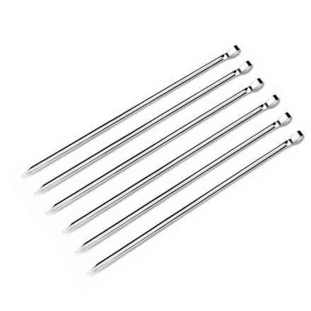 SET DI SPIEDINI PER CARNE ARROSTO 6 PEZZI DA 30 CM IN ACCIAIO INOX CHURRASCO