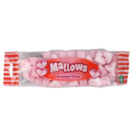 Marshmallow a forma di cuore gusto fragola, 138 g, rosa