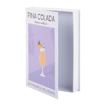 Scatola Portaoggetti a forma di libro Pina Colada Viola