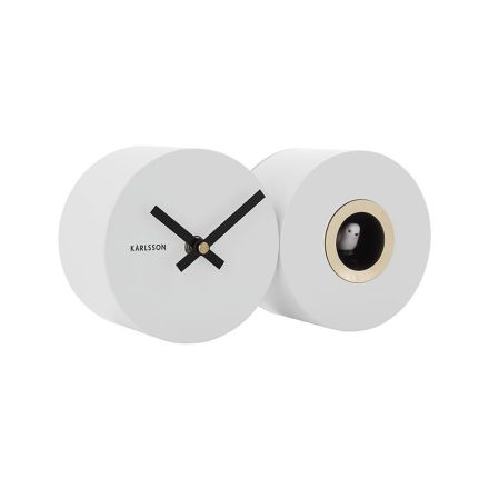 Orologio da Parete Duo Cuckoo Bianco