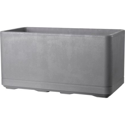 Fioriera rettangolare con riserva d’acqua Cosmo, 78x38x38,5 cm, grigio cenere